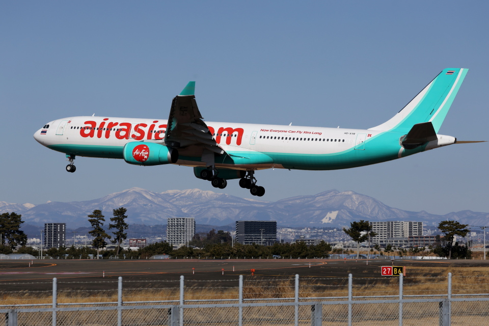 タイ・エアアジア・エックス Airbus A330-300 HS-XTR 仙台空港 航空