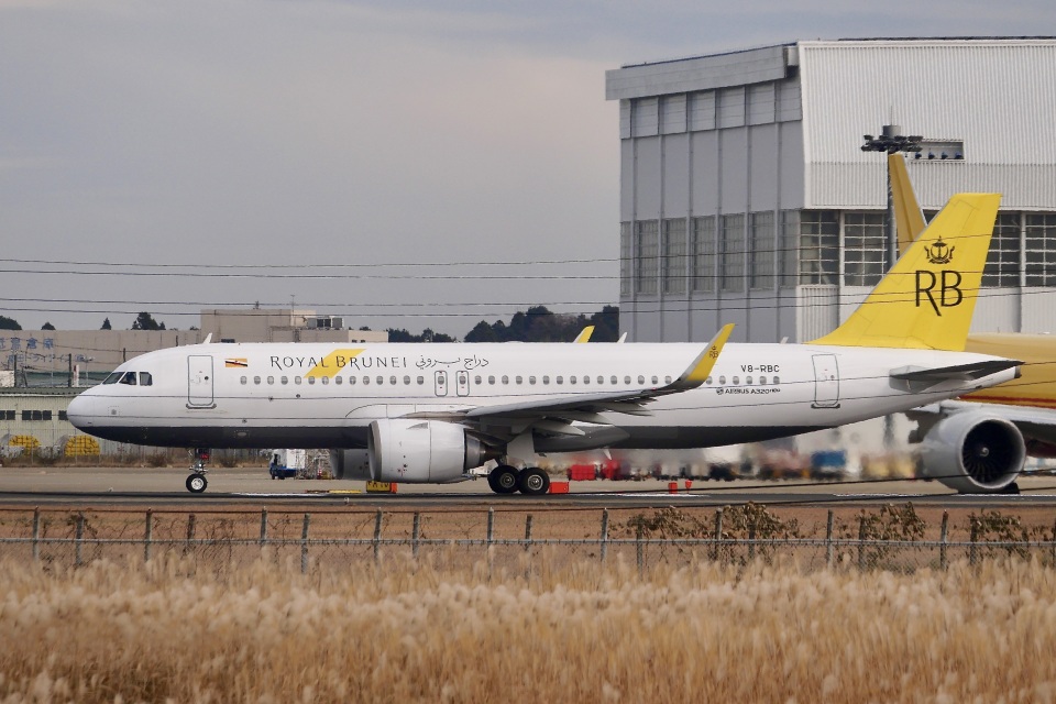 ロイヤルブルネイ航空 Airbus A320neo V8-RBC 成田空港 航空フォト
