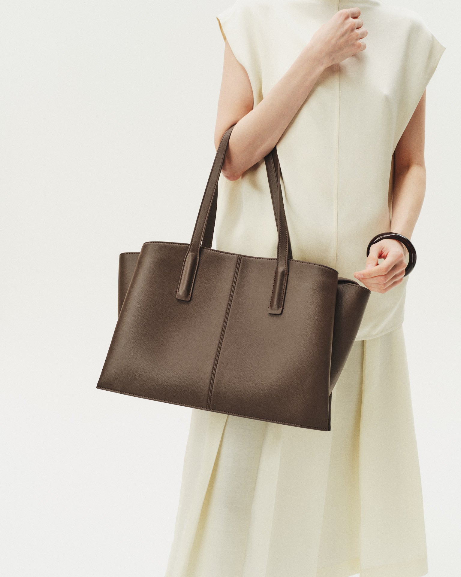 Paloma Tote Espresso - Luxury Vegan Work Bag