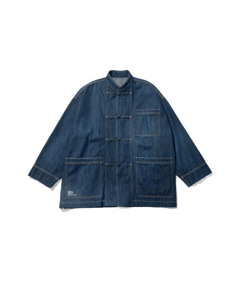 FSC253] CORPORATE DENIM KUNG-FU COVERALL -FADE INDIGO