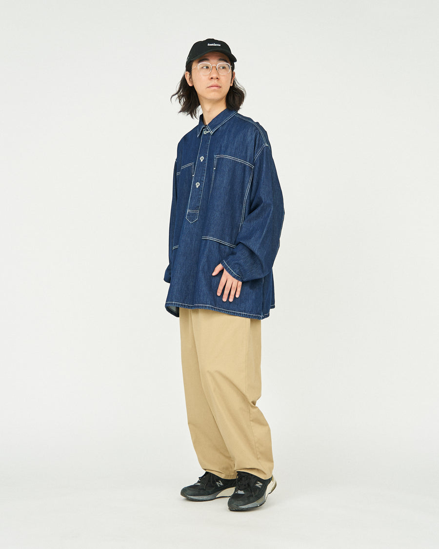 DENIM PULLOVER SHIRT(ONE WASH) – FreshService® official site