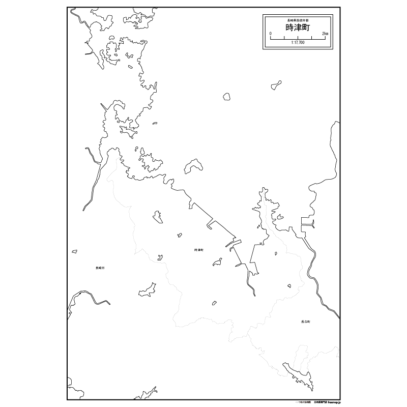 時津町 | 白地図専門店