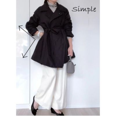 M7days(エムセブンデイズ)の中綿入りトレンチショートコート通販