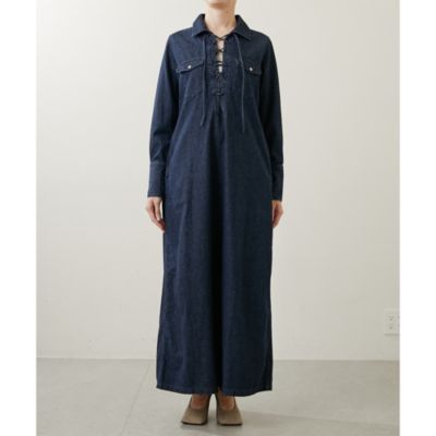 Whim Gazette(ウィム ガゼット)の【Col Pierrot】デニムワンピース通販