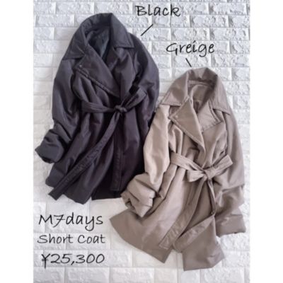 M7days(エムセブンデイズ)の中綿入りトレンチショートコート通販