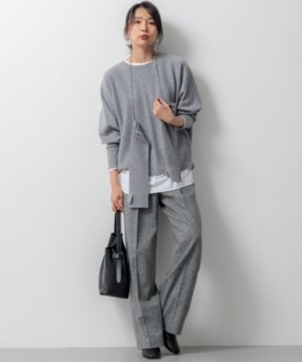 23区 L(ニジュウサンク エル)のシルクネップヘリンボーン ワイドパンツ