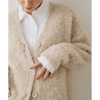 Whim Gazette(ウィム ガゼット)のミックスヤーンニットカーディガン