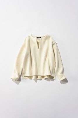 OURHOME(アワーホーム)の【洗える】ウール混素材のキーネックプル