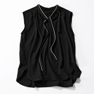 M7days(エムセブンデイズ)のさらふわパイピングボウタイブラウス通販