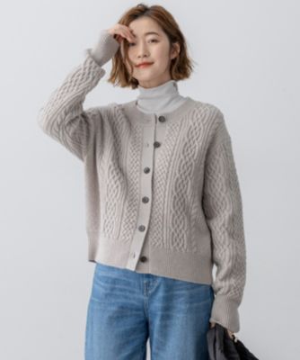 23区(ニジュウサンク)の【洗える】カシミヤブレンド ケーブルニット