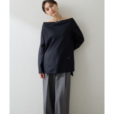 Whim Gazette(ウィム ガゼット)のブロードオフショルダーブラウス通販