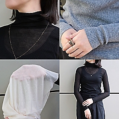 Scye×eclat(サイ×エクラ)の【宮崎桃代さん別注】ヘンリーネック