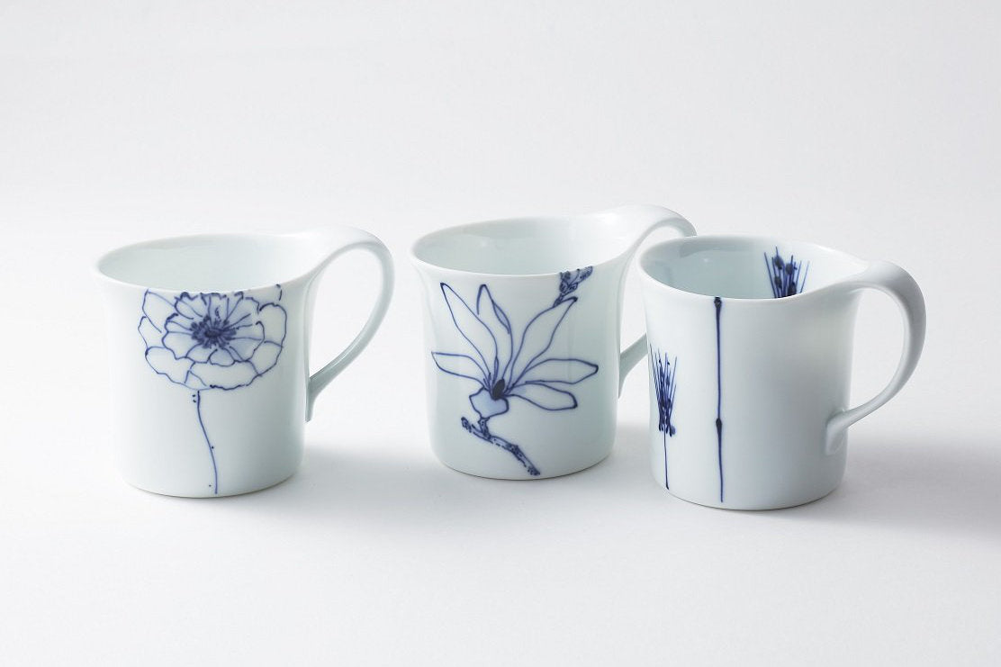 瀬戸染付 眞窯のマグカップL