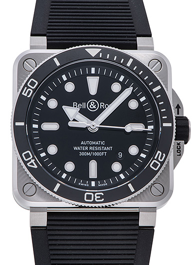 ベル＆ロス BR03-92 ダイバー ブラック スティール BR03A-D-BL-ST/SRB