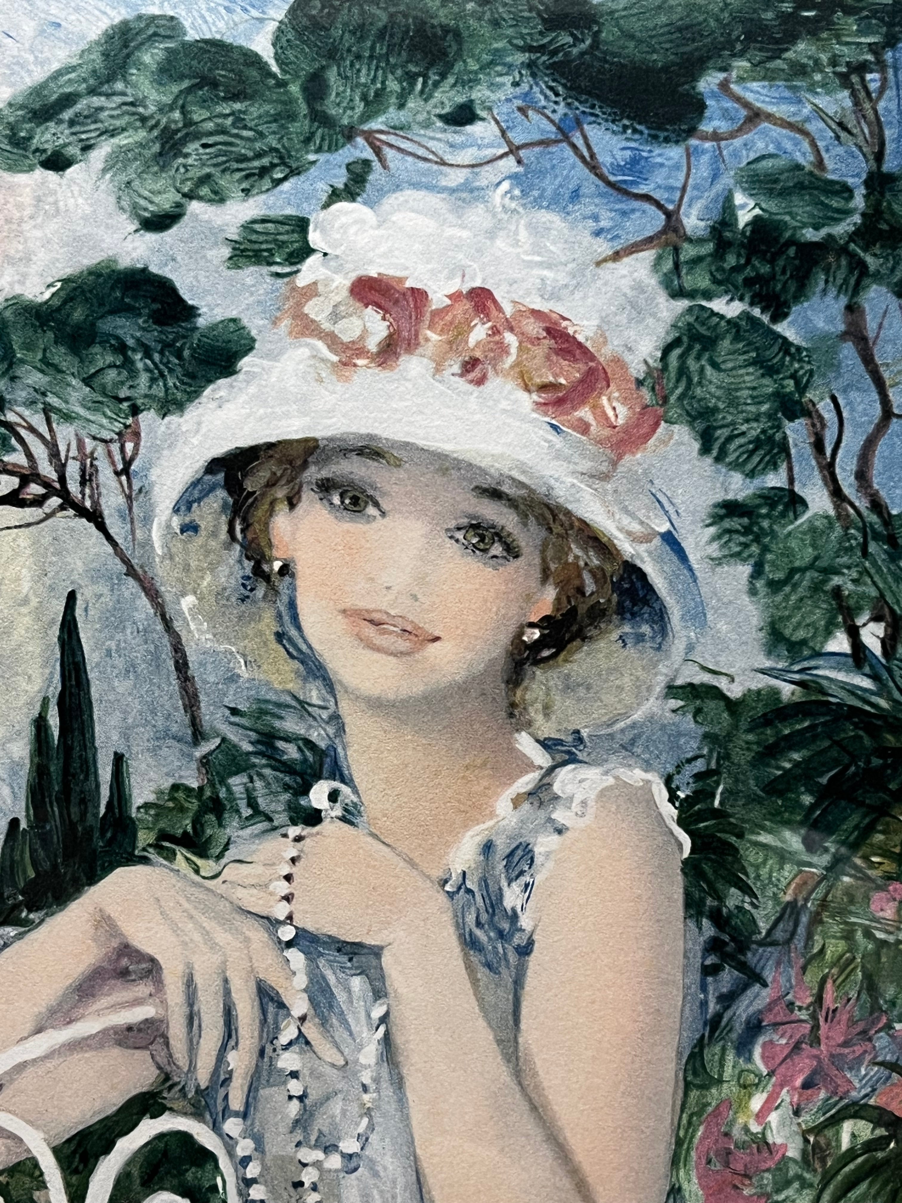 ベルナール・シャロワ「湖畔のテラス」リトグラフ | ギャラリーK