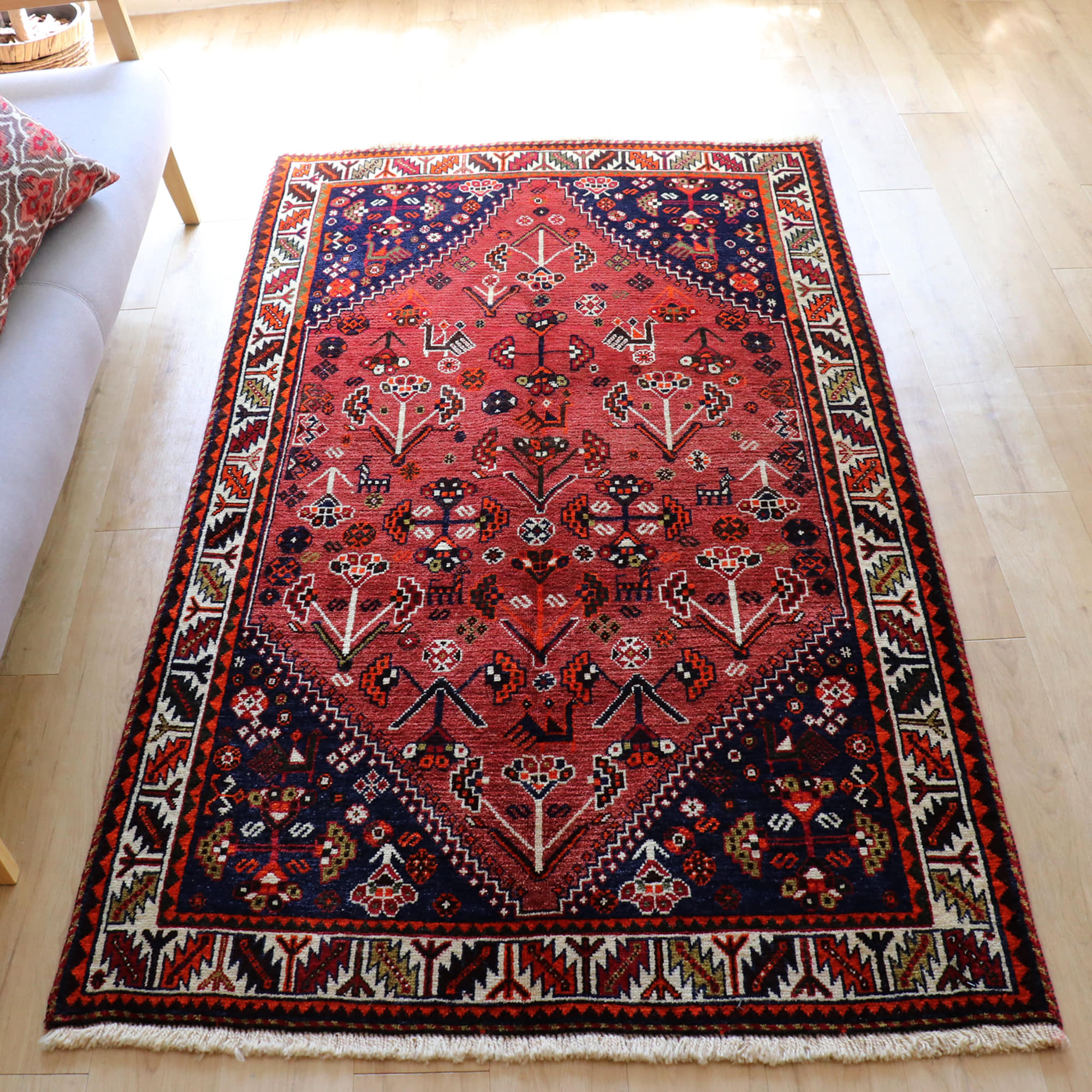 オールドギャッベ トライバルラグ Old Tribal rug, Shiraz, 204×115cm
