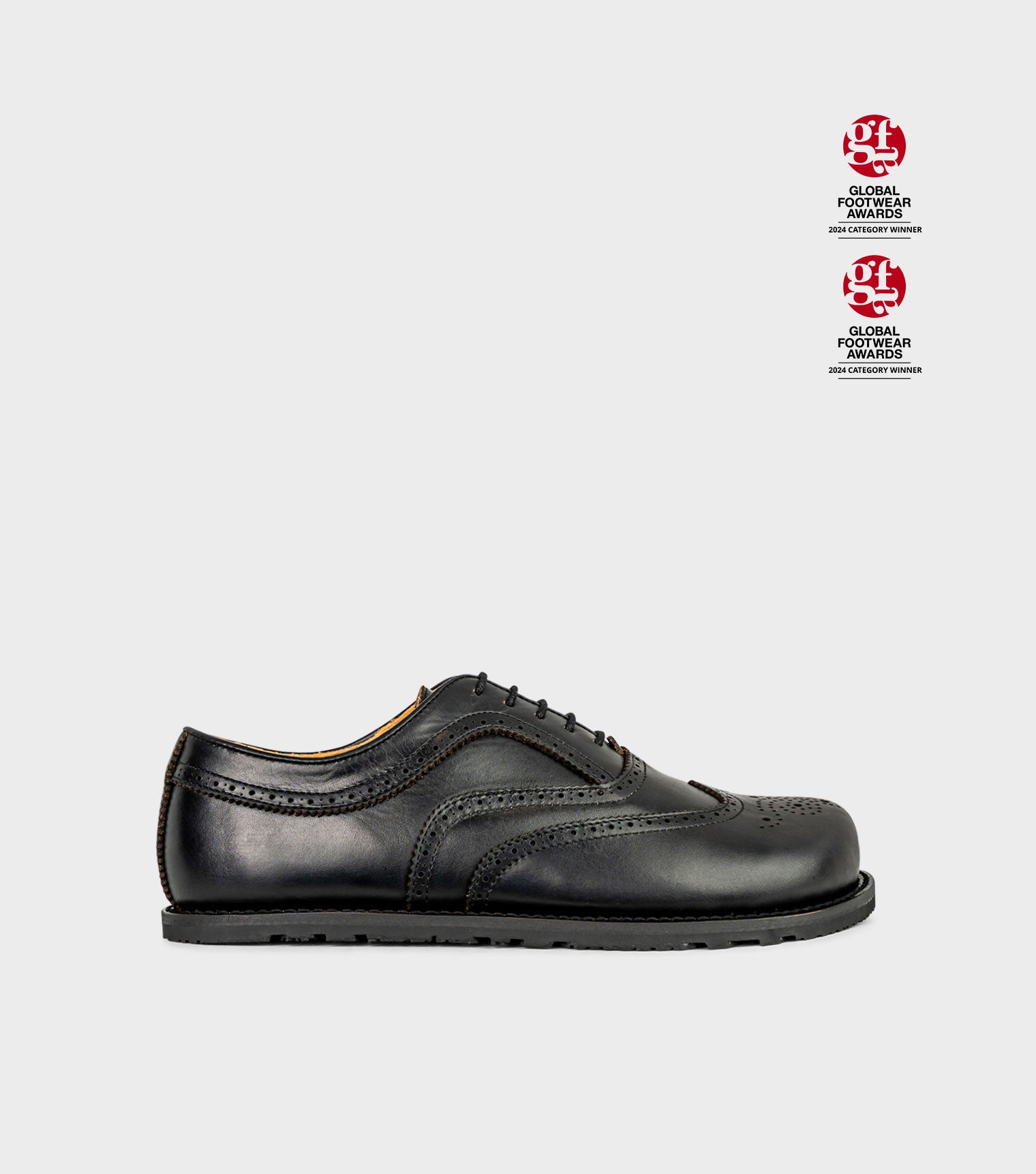 Goodyear Welted Barefoot Brogue Shoes Black | Gaucho Ninja