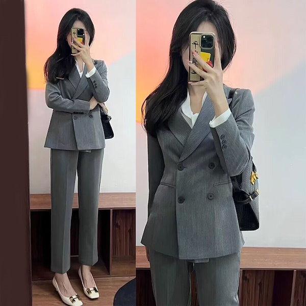 Qoo10] スーツセットアップ 卒業式 入学式 グレ