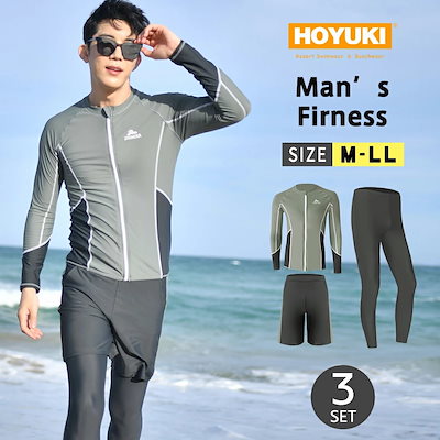 Qoo10] フィットネス水着 メンズ ラッシュガード