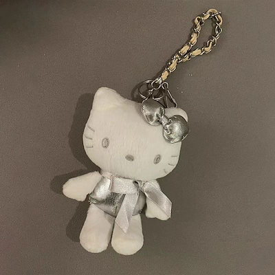 Qoo10] 可愛い シルバー キティちゃん 猫 キー : バッグ・雑貨