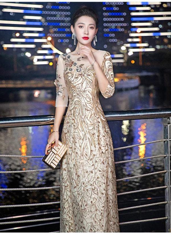 Qoo10] イブニングドレス ロングドレス カラオケ