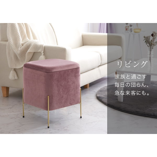 Qoo10] スツール 収納 おしゃれ ベルベッド ベ