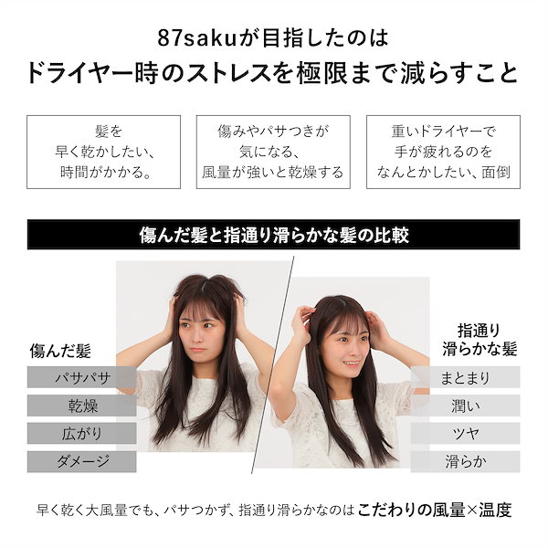 Qoo10] 87saku 87saku ハナサク ヘアドライヤー