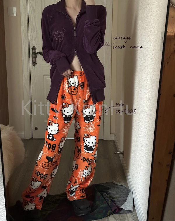 Qoo10] 【春夏の新作】キティちゃん パジャマ ハ