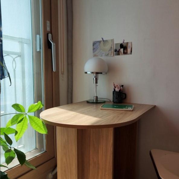 Qoo10] WOODRAY 韓国 モダンテーブル 2色 2サイズ 半