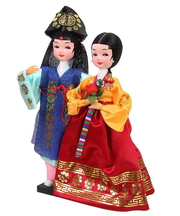 Qoo10] 伝統2人韓服人形 浪子組 新郎組 伝統人