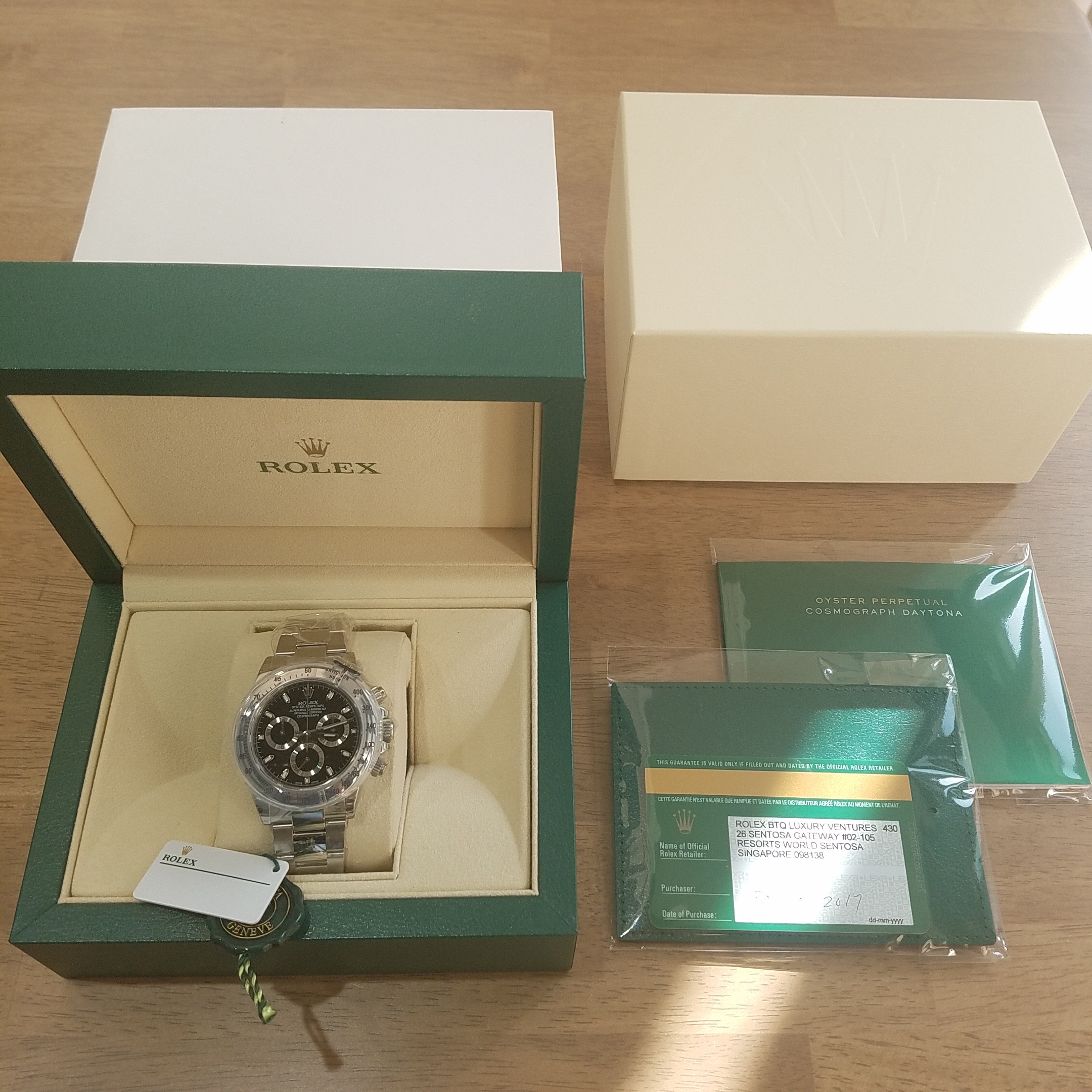 希少品 ロレックス デイトナ 黒 116520 2017年白タグ付 新品 - GenTle