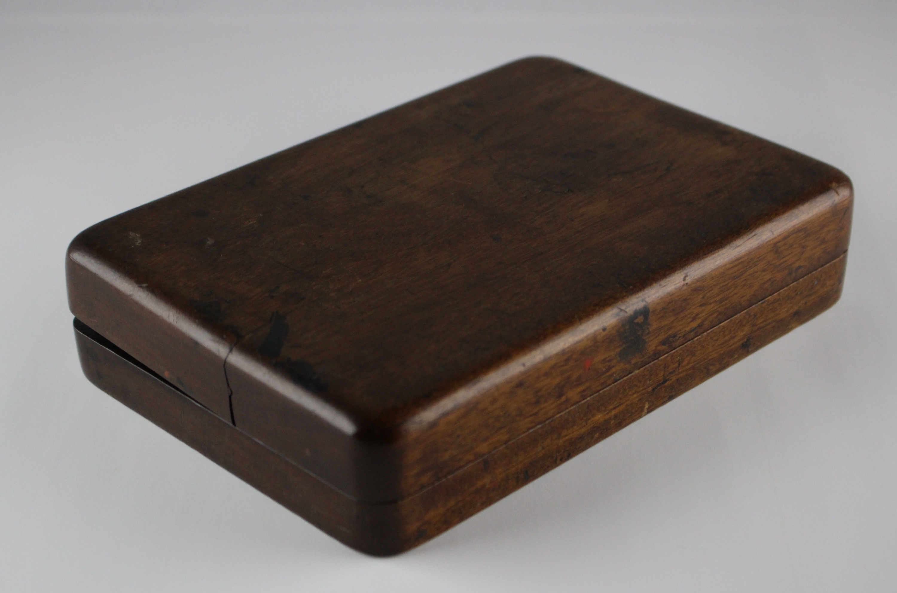 端渓・葉脈文天成硯】◇金線・冰紋の紫黒美石◇唐木共箱◇約5.2吋◇老