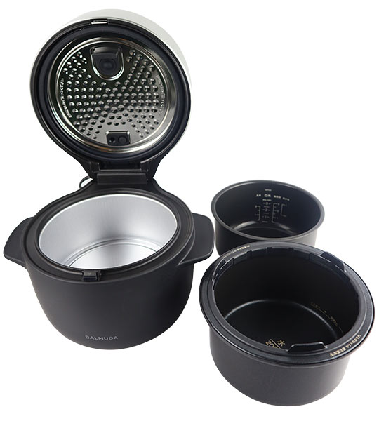 3合】バルミューダ 炊飯器 BALMUDA The Gohan ブラック | キッチン家電