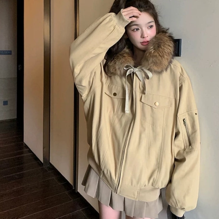 ファーフード ダウン ジャケット レディース N-2B フライト ミリタリー