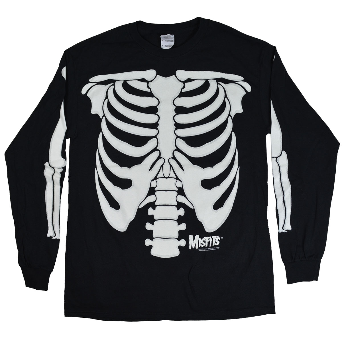 MISFITS Glow In The Dark Skeleton ロングスリーブ Tシャツ | GEEKHEAD