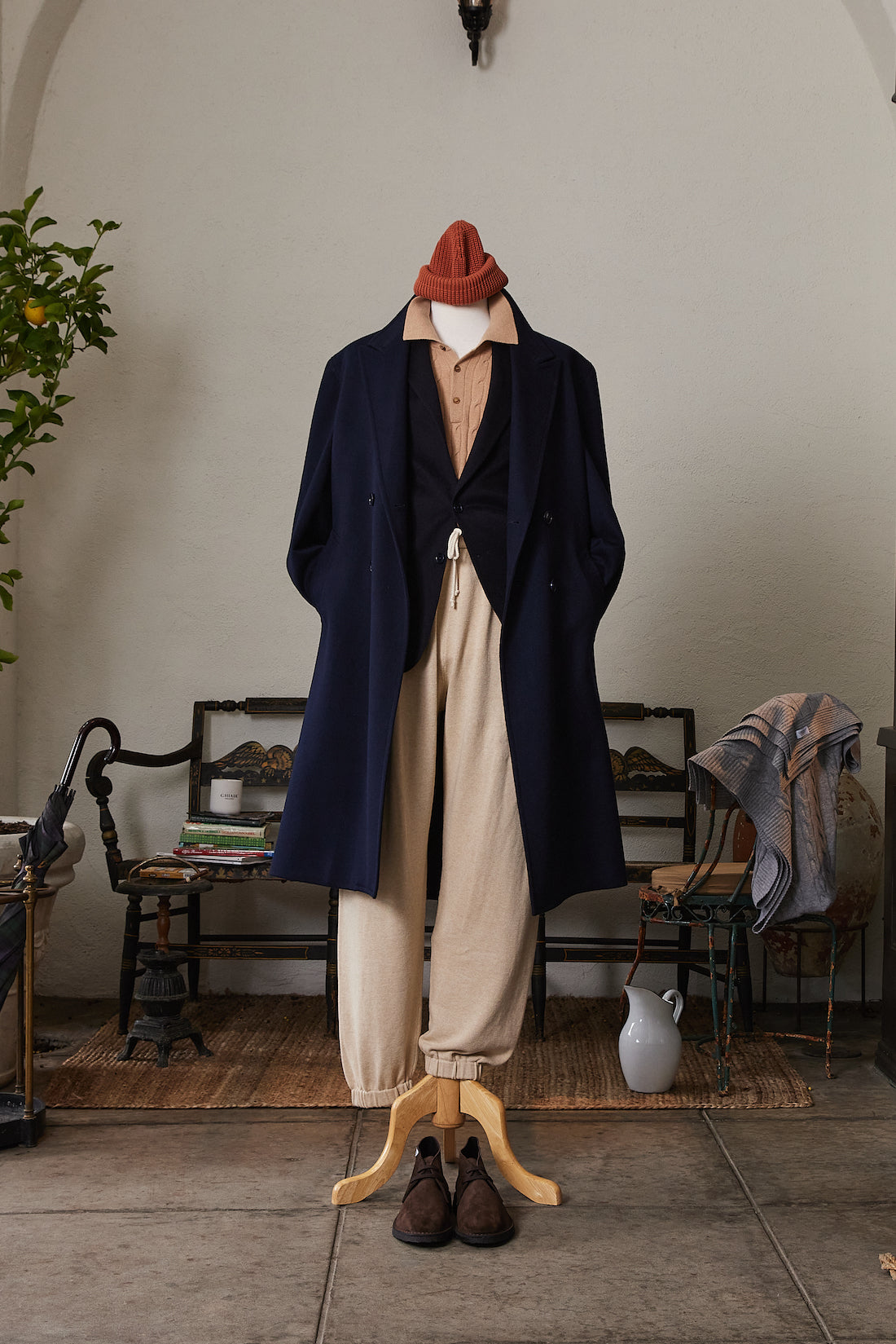 SARTORIA Cashmere Double Breasted Overcoat. – Ghiaia Cashmere