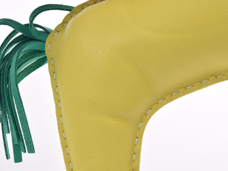 エルメスロデオGM 馬型チャーム ライム/ミント/茶 ユニセックス レザー