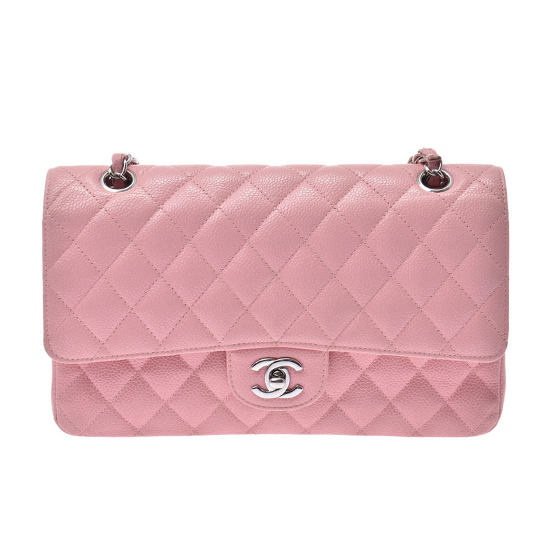 シャネルチェーンショルダーバッグ ダブルフラップ 14143 ピンク