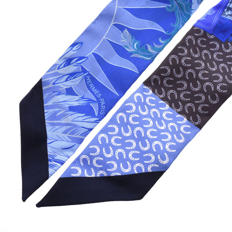 エルメスツイリー 新タグ Cheval Phoenix/馬と不死鳥 青 レディース