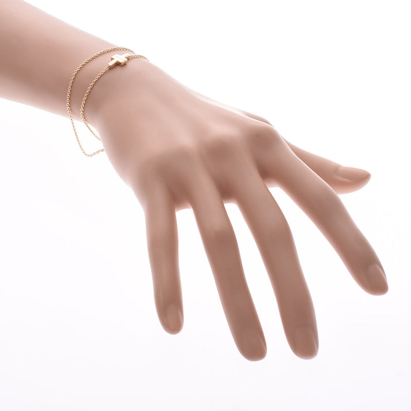 ティファニーT-TWO ダブルチェーンブレスレット レディース