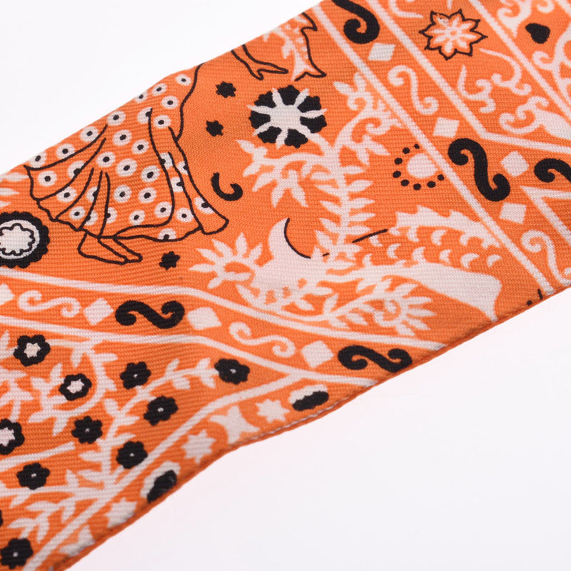 エルメスツイリー 風の民/Peuple du Vent オレンジ/黒/白 レディース