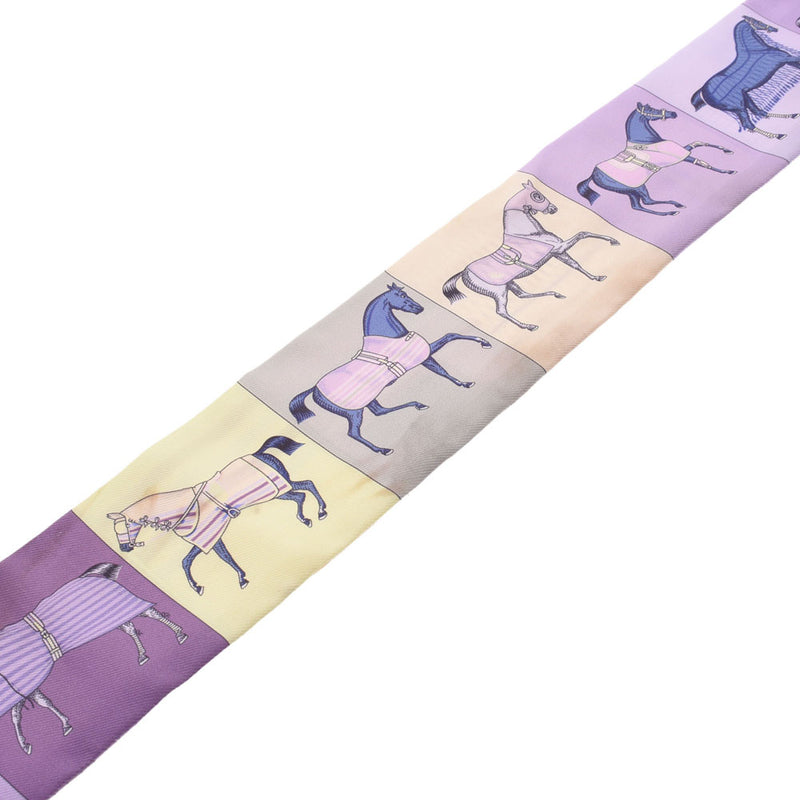 エルメスツイリー 新・馬着ガヴロッシュ 紫 レディース シルク