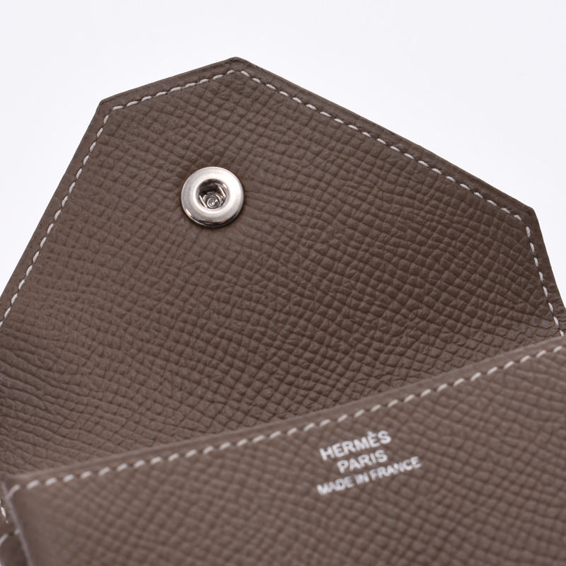 エルメスルヴァンキャトル 小銭入れ エトゥープ SV金具 A刻印(2017年頃