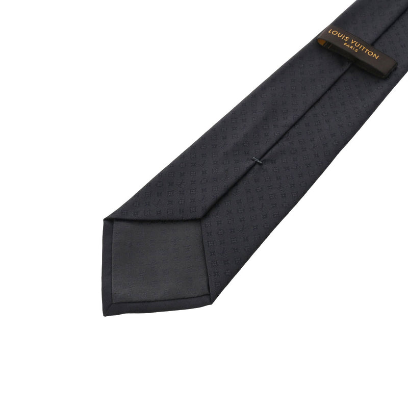 ルイヴィトンネクタイ 黒 メンズ シルク100％ ネクタイ LOUIS VUITTON