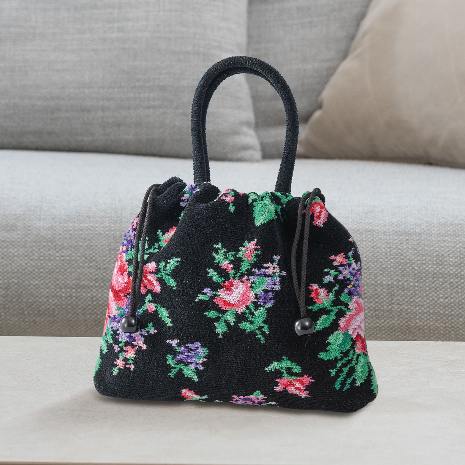 フェイラー ニューローズライラック手付き巾着【eGift】|デジタル