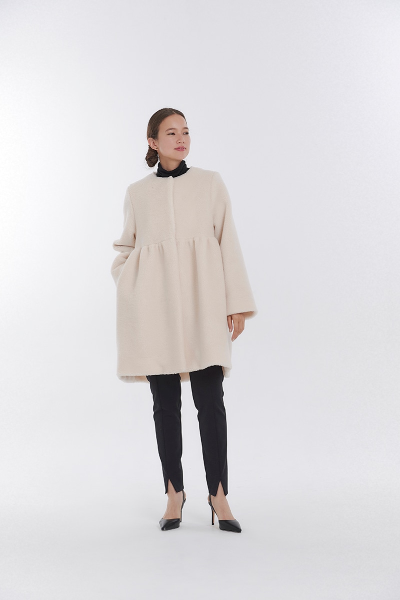 yori スイートボアフードロングコート 38 【公式通販】