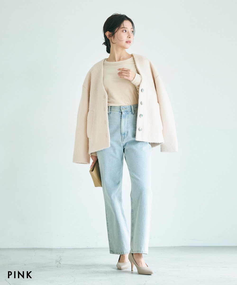 HARUKA DESIGN】Vネックモヘアシャギージャケット【宅配便】 | すべて