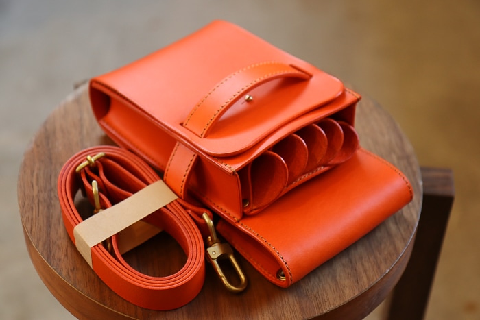 umasioオーダーシザーケース 6丁 オレンジ グリーン umasioオーダー