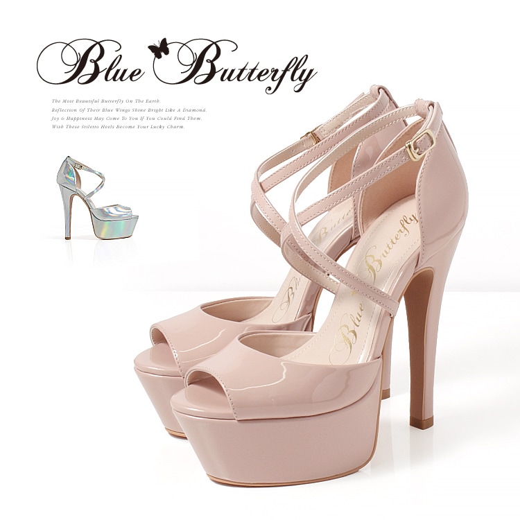 14cmヒール サンダル パンプス 厚底 セパレート ストラップ 2026新作