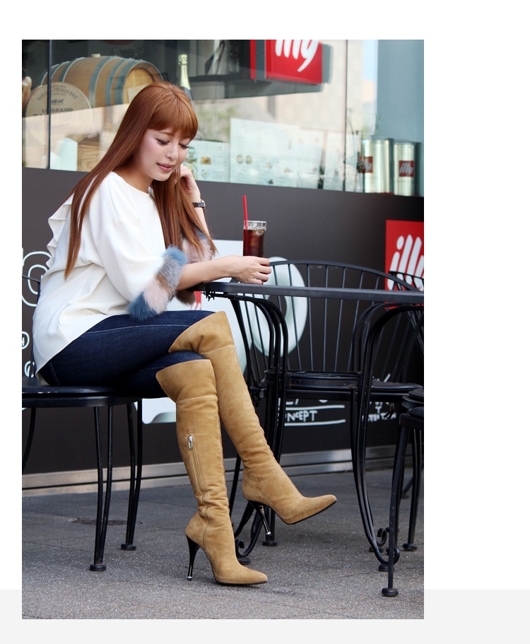 アウトレット】 コメックス ニーハイブーツ ピンヒール ブーツ